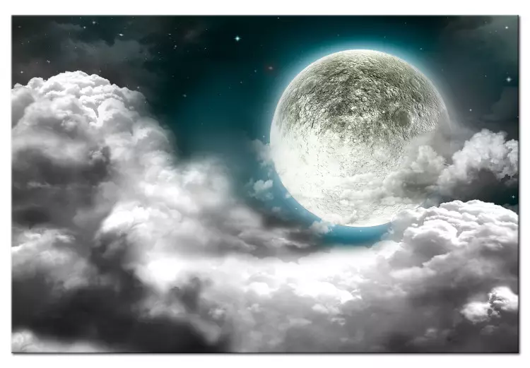 Globo Prateado (1 peça) - Nuvens Espessas e Céu Iluminado pela Lua