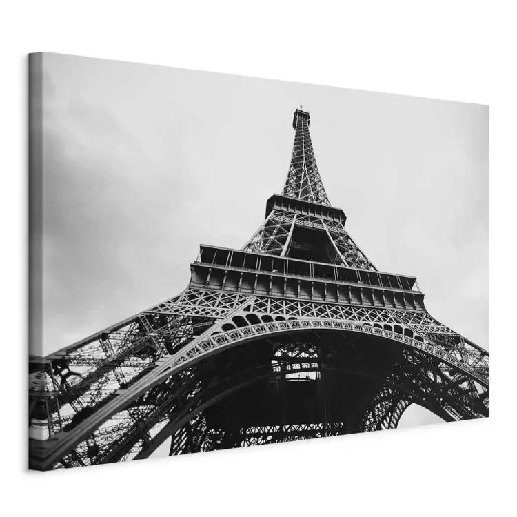 Ícone de Paris (1 peça) - Arquitetura em Preto e Branco da Torre Eiffel