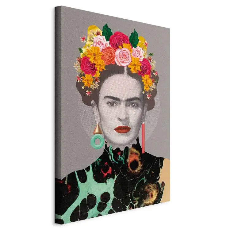 Retrato Floral de Mulher - Elementos Coloridos da Figura