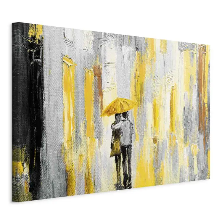 Guarda-chuva apaixonado amarelo largo