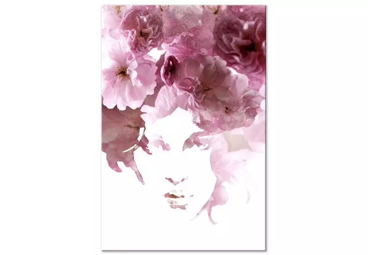 Retrato da mulher floral - tema abstracto com mulher e flores