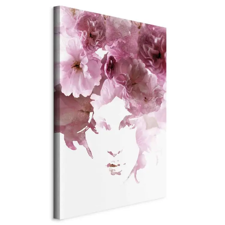 Retrato da mulher floral - tema abstracto com mulher e flores