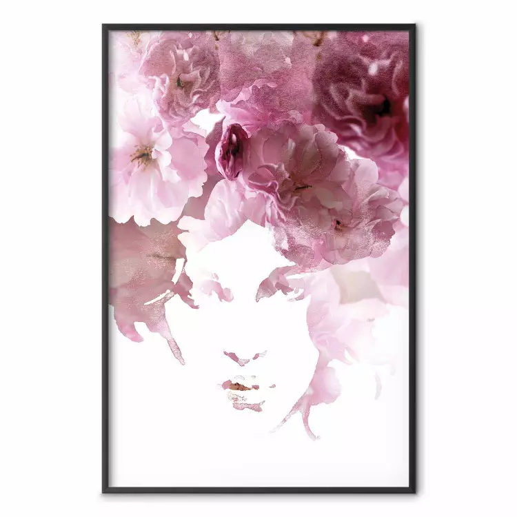 Olhar Floral - retrato fantástico de um rosto criado a partir de flores