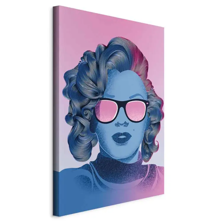 Retrato de Marilyn Monroe - Rosto de Norma Jeane sobre fundo rosa