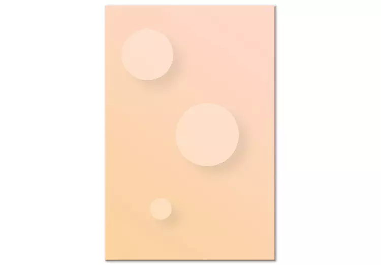 Círculos de pastel - uma composição abstracta em bege e rosa.