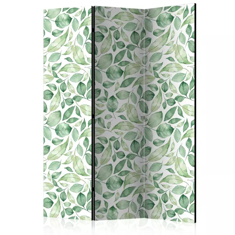 Beleza Natural (3 peças) - padrão de folhas verdes em fundo claro
