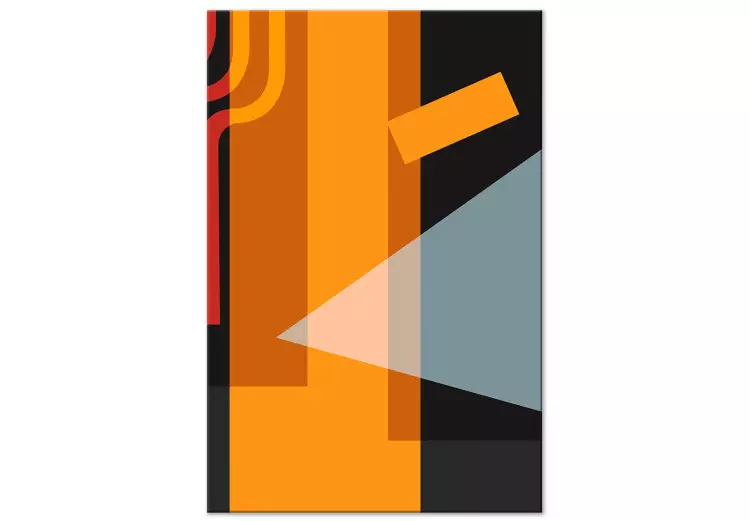 rectângulos laranja e castanho - abstracto sobre fundo preto