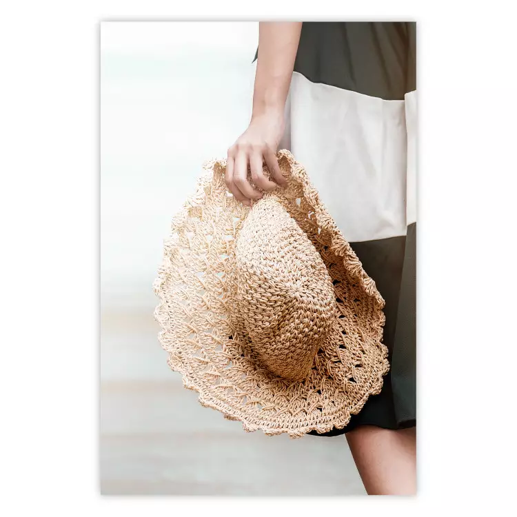 Anseio Celestial - composição de verão com uma figura feminina e um chapéu