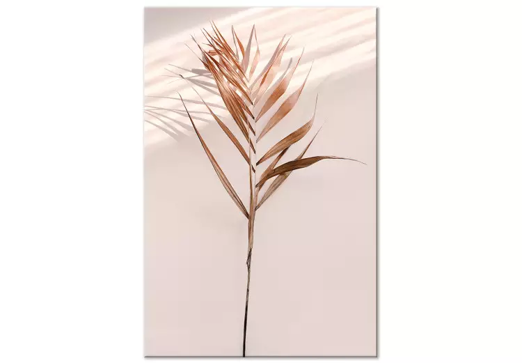 Sombra Exótica (1-parte) vertical - folhas de palmeira em motivo sépia