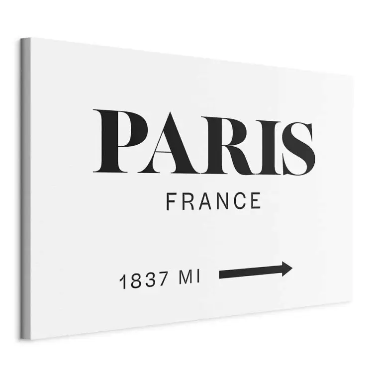 Chic Parisiense largo - inscrição "Paris" em inglês preta