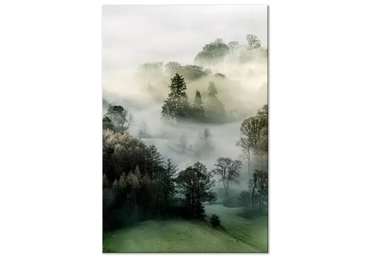 Frio da Manhã (1 peça) Vertical - paisagem de nebulosa cena de floresta