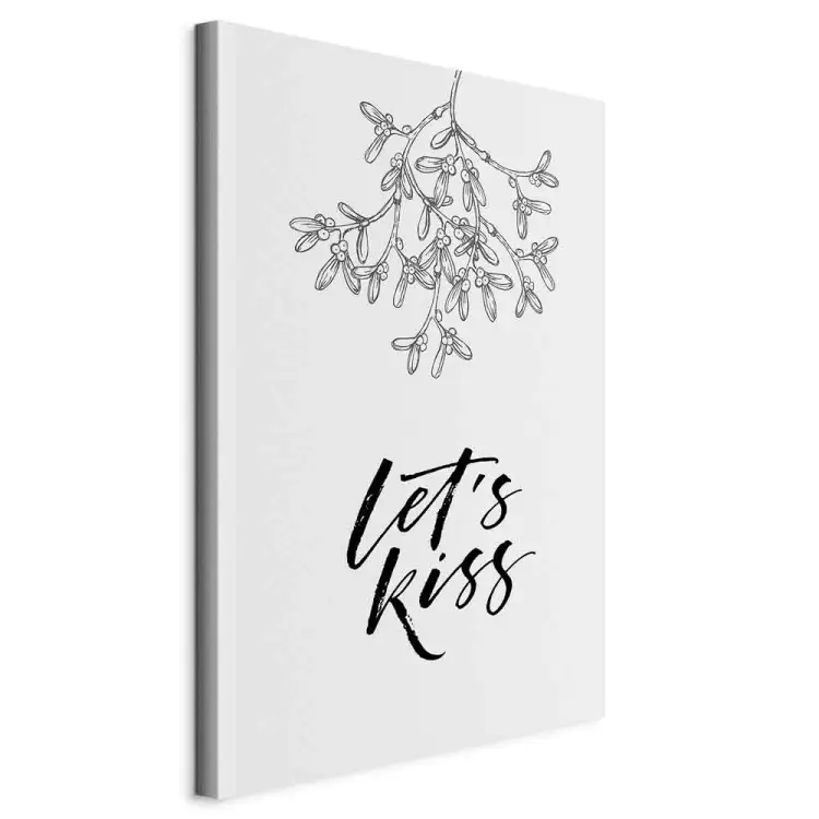 Vamos Beijar Vertical - inscrição em inglês em fundo branco