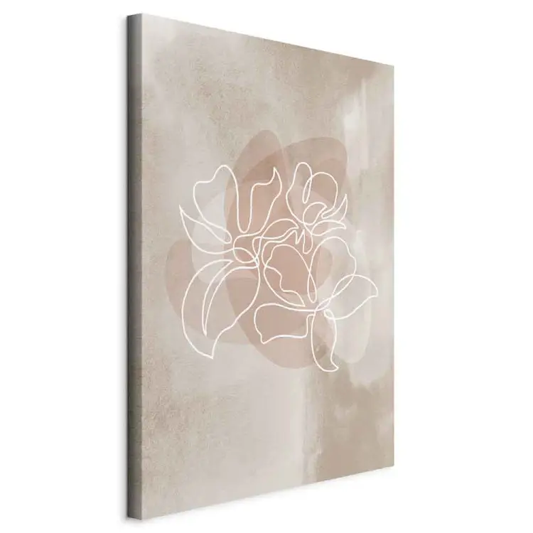 Florescimento de Perfume Vertical - arte linear floral abstrata