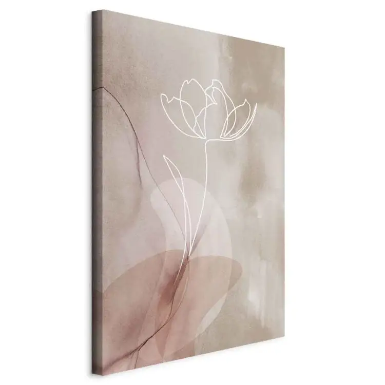 Traço Expandido Vertical - motivo floral arte linear