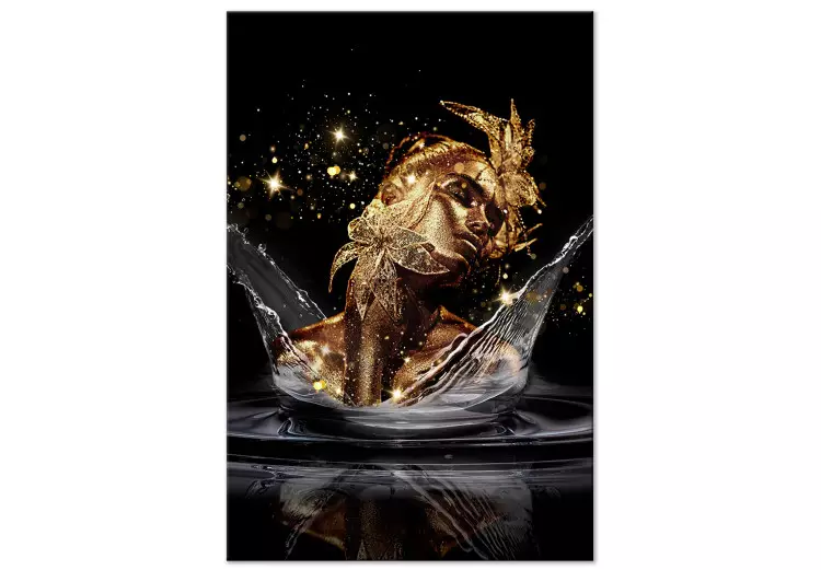 Sonho Dourado (1 peça) Vertical - rosto abstrato de mulher na água