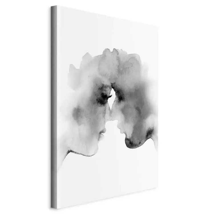 Pensamentos Desfocados Vertical - beijo em estilo aquarela