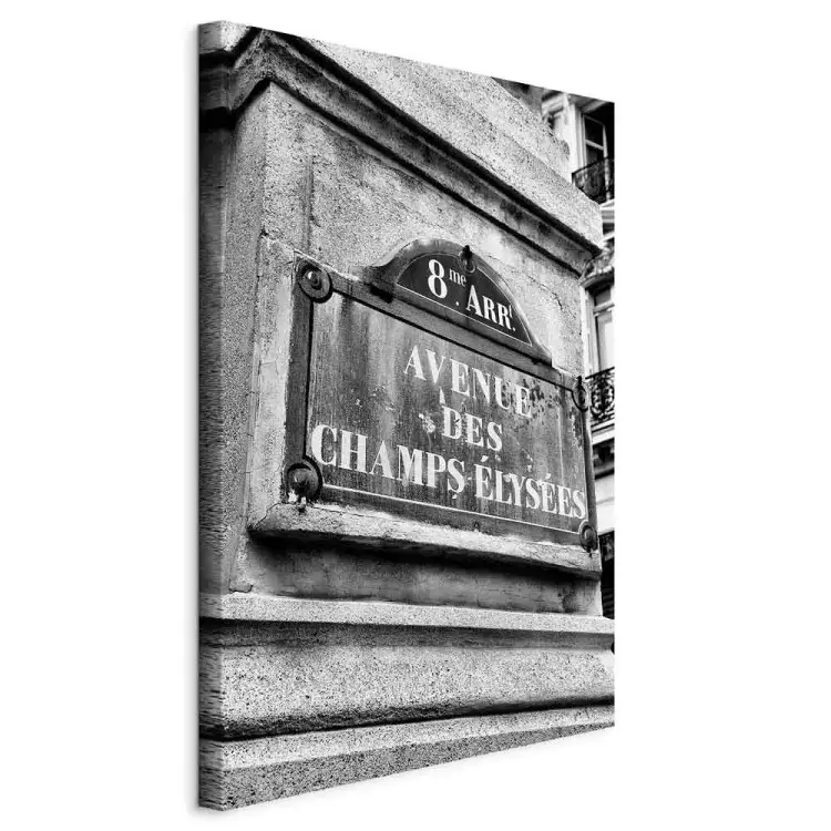 Avenue des Champs Elysées - a famosa rua parisiense a preto e branco
