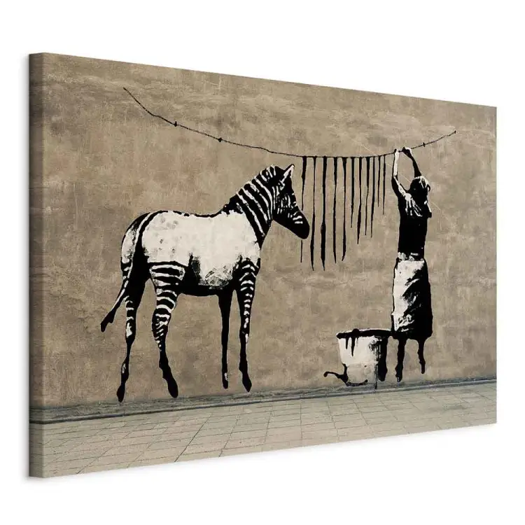 Banksy: Lavando uma Zebra no Concreto - largo