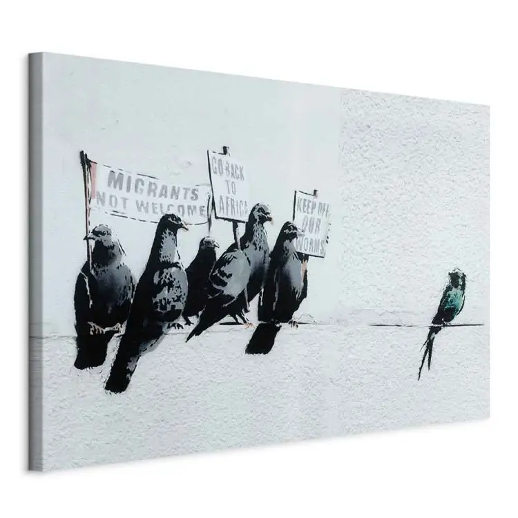 Banksy pássaros em protesto