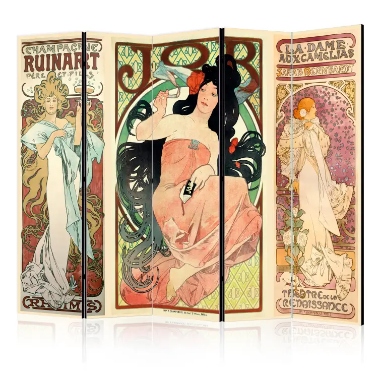 Alphonse Mucha: Mulheres II - padrão colorido com inscrições