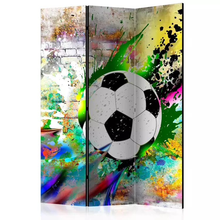 Jogo Urbano (3 peças) - futebol e fundo de tijolo colorido
