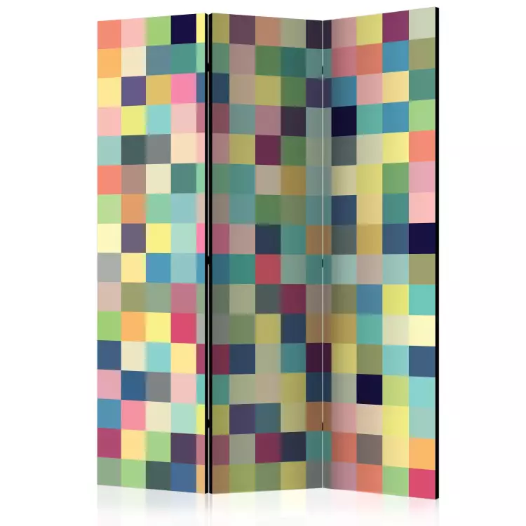 Milhões de Cores (3 peças) - fundo geométrico colorido com mosaico