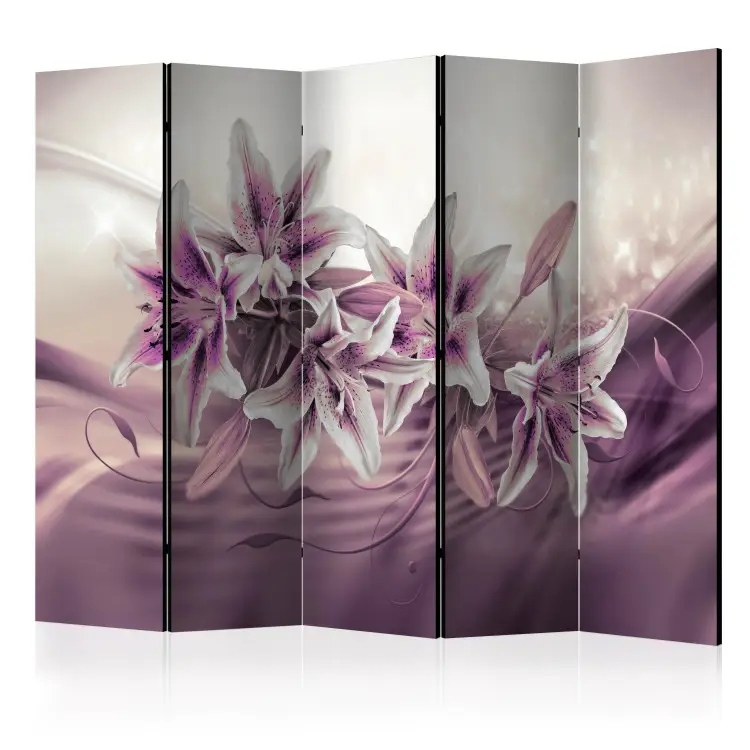 Biombo Discrição Roxa II - buquê romântico de flores de lírio roxo ...