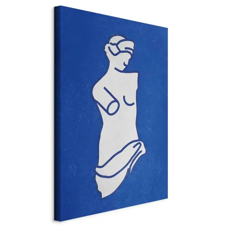 Figura de Vénus - gráfico baseado na escultura de Vénus, fundo azul