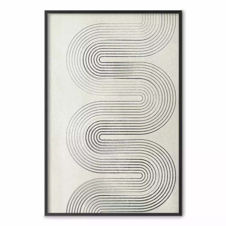 Onda Geométrica - ondas abstratas na forma de linhas em um fundo cinza