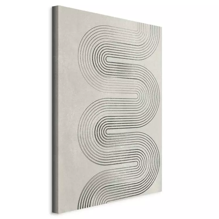 Onda negra simétrica - abstracção em cores cinzentas em estilo japonês