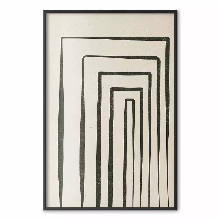 Alta Colunata - linhas pretas criando padrões em um motivo abstrato
