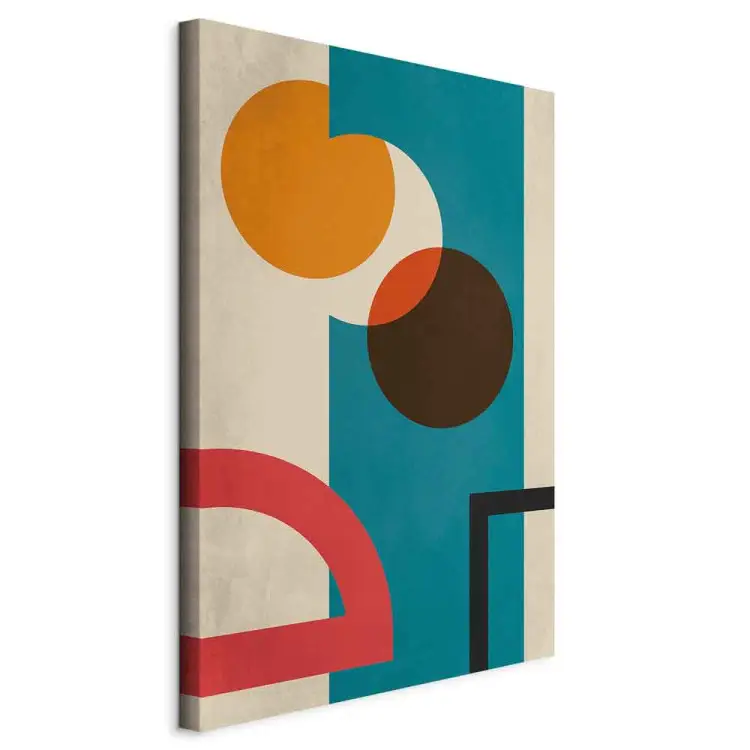 Geometria colorida - abstracção modernista com figuras coloridas