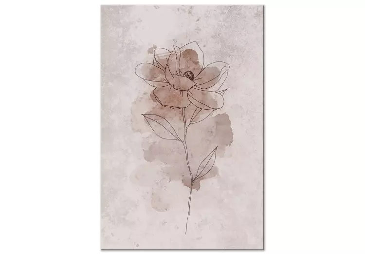 Flor da Alegria (1 peça) Vertical - lineart de uma planta abstrata