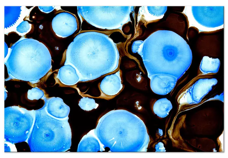 Bioformas - abstracção em azul iluminado e castanho escuro