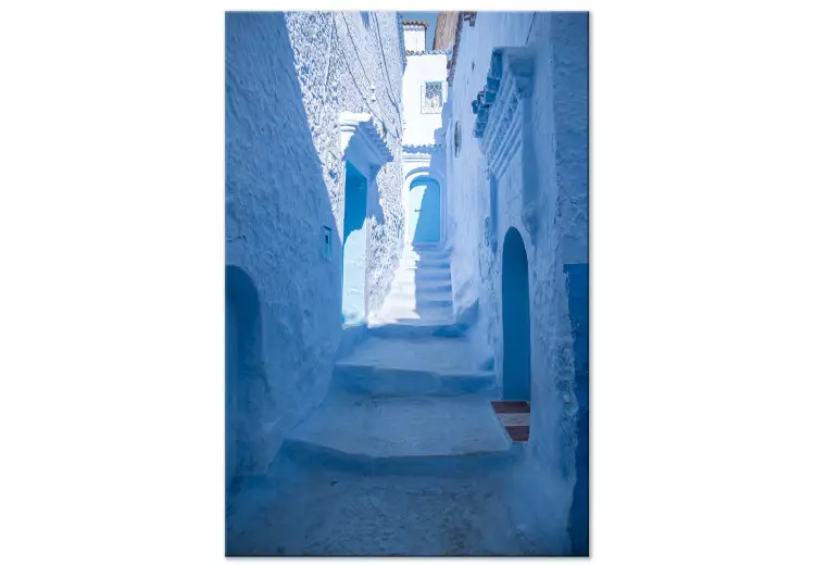 Arquitetura do Azul (1 peça) Vertical - escadas árabes no Marrocos