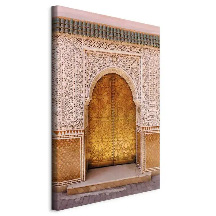 Esplendor Árabe Vertical - ornamentos dourados na parede