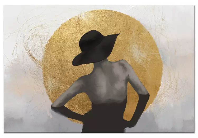Sob o Sol (1 peça) Largo - mulher abstrata com chapéu