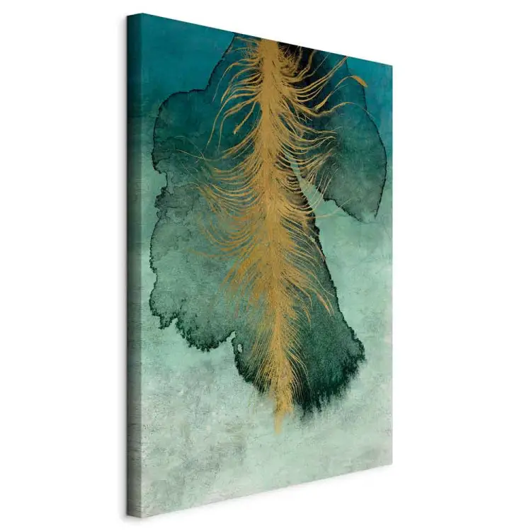 Composição Celestial Vertical - folha e pena abstratas