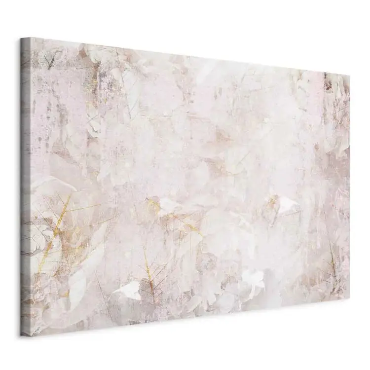 Névoa de creme - abstracção de rosa e branco com elementos dourados