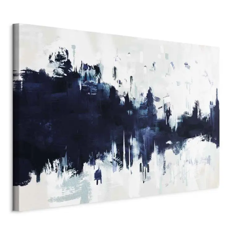 Azul sobre branco - abstracto com clássicos traços azuis