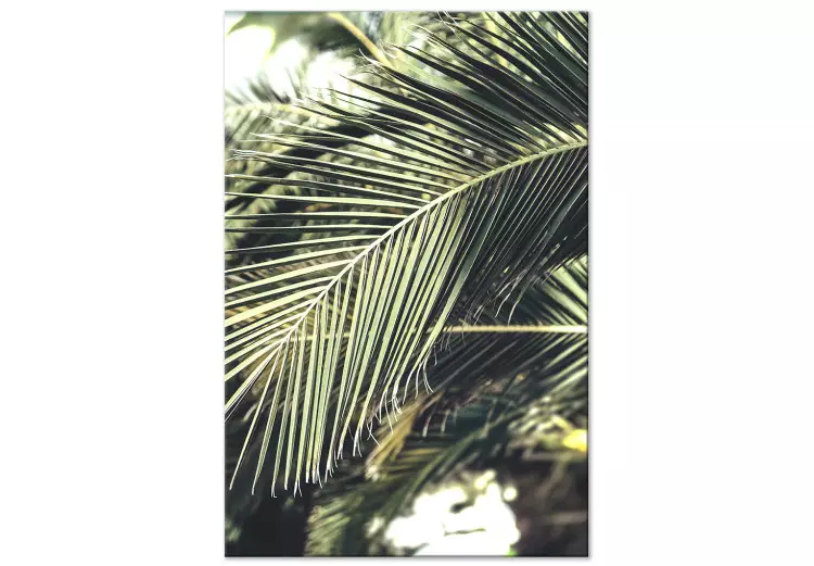 Rainha Verde (1 peça) Vertical - paisagem de folhas de palmeira exóticas