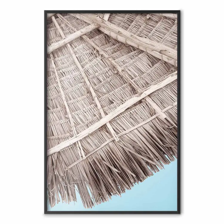 Estrutura Exótica - paisagem do telhado de uma cabana tropical contra o céu