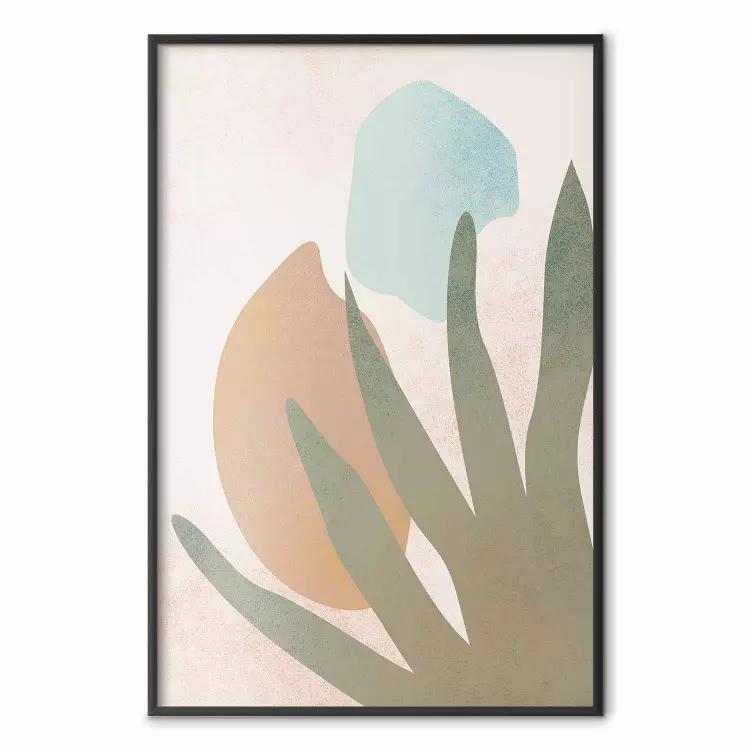 Agave ao Sol - abstração de padrões em tons pastel em um fundo bege claro