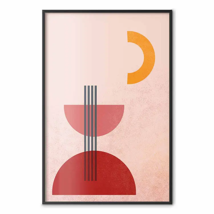Estrutura Vermelha - figuras abstratas em cores pastel