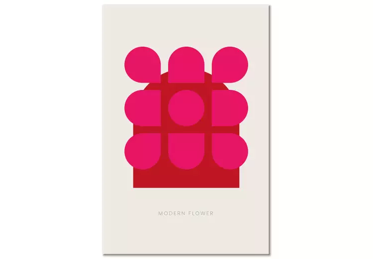 Flor geométrica rosa - motivo floral abstracto com lenda