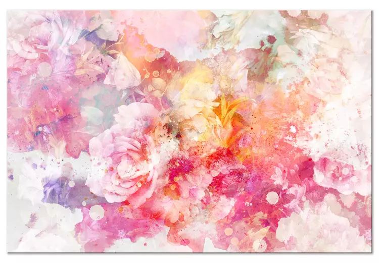 Explosão de Flores (1 peça) Largo - abstração de flores rosa