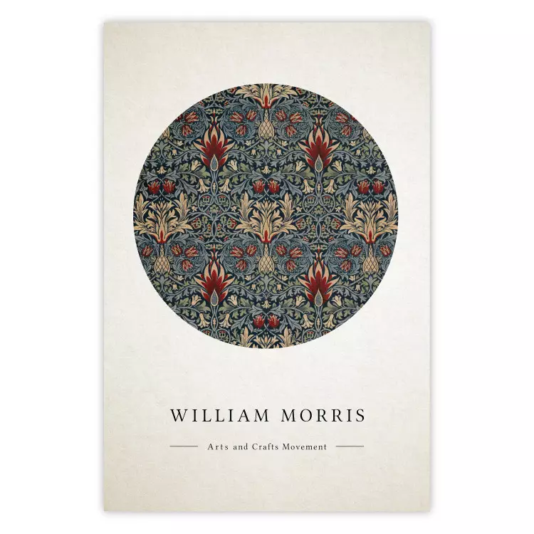 Para William Morris - textos em inglês e ornamentos abstratos
