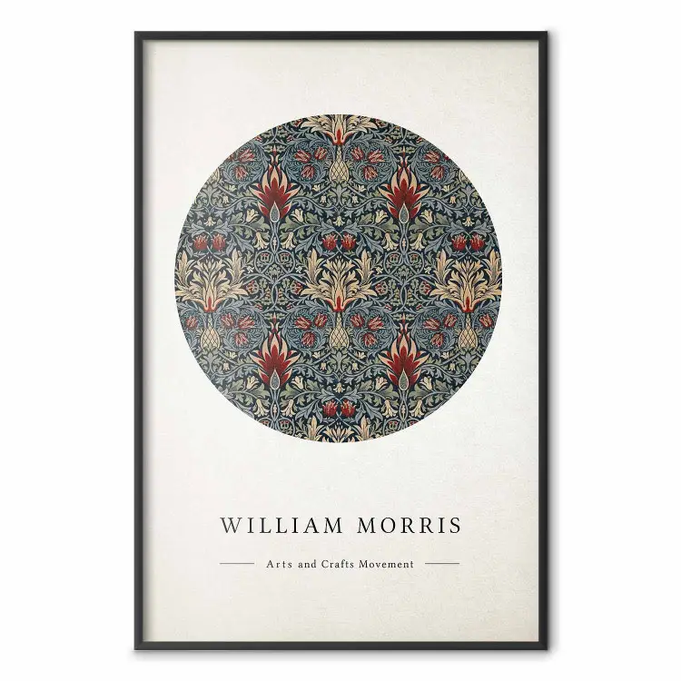Para William Morris - textos em inglês e ornamentos abstratos