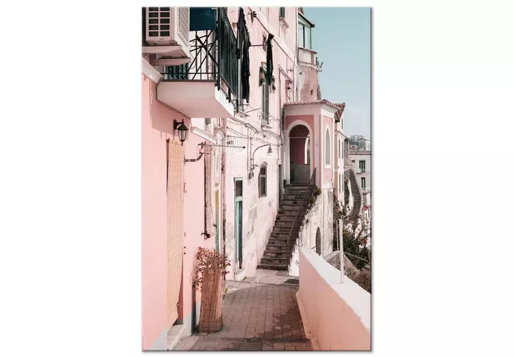 Arquitectura em Amalfi - edifícios de cor pastel no sul de Itália