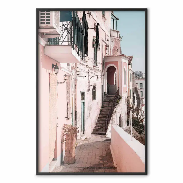Casa em Amalfi - composição calorosa com arquitetura italiana rosa